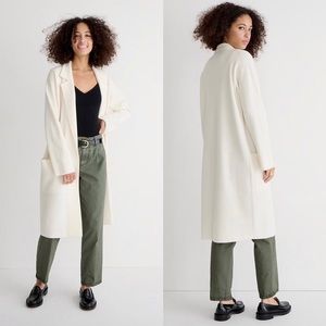 J Crew Ella Open-Front Long Sweater-Blazer